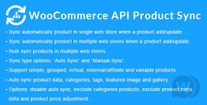 Woocommerce api product sync with multiple web stores shops