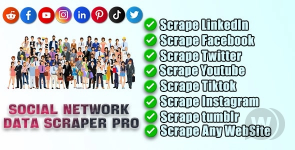 Social network data scraper pro