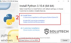 Install python step 1