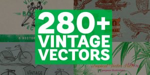 Vintage vectors mega bundle